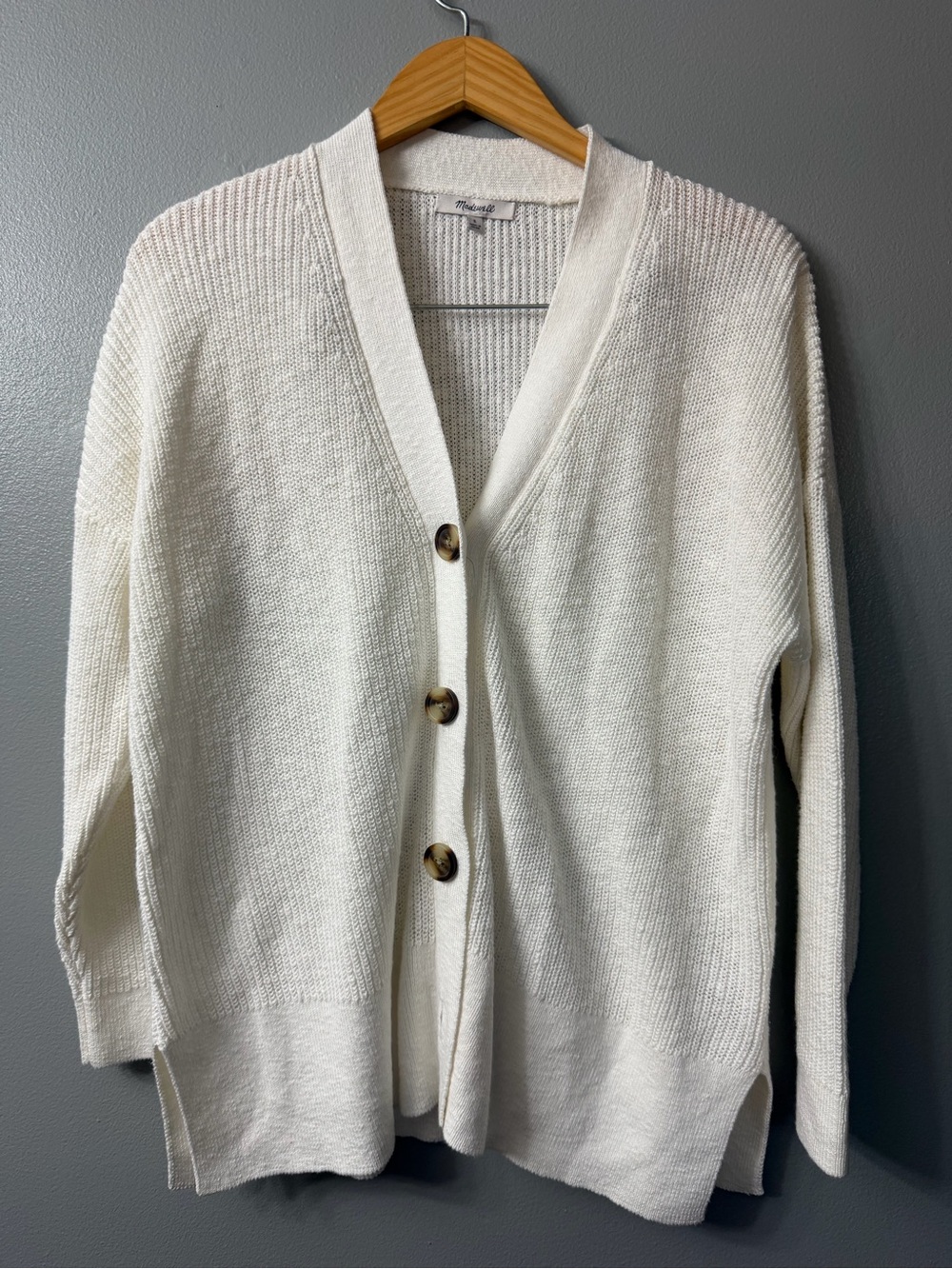 Madewell Lovell Button Front Cardigan Sweater small